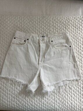 Agolde Reese White Denim Shorts Size 29
